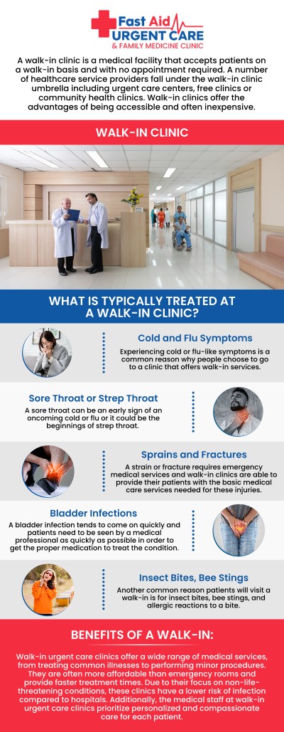 Get fast, convenient walk-in urgent care in Bakersfield, CA, at Fast Aid Urgent Care & Family Medicine Clinic. Dr. Ajitpal Tiwana, MD, and our medical team provide prompt evaluation and treatment for minor illnesses, injuries, and preventive care. Patients can access services such as lab testing, physical exams, and vaccinations without scheduling an appointment. With same-day and walk-in availability, Bakersfield residents can receive high-quality care quickly and efficiently. For more information, contact us or book an appointment online. We are conveniently located at 2611 South H St Suite C Bakersfield, CA 93304.